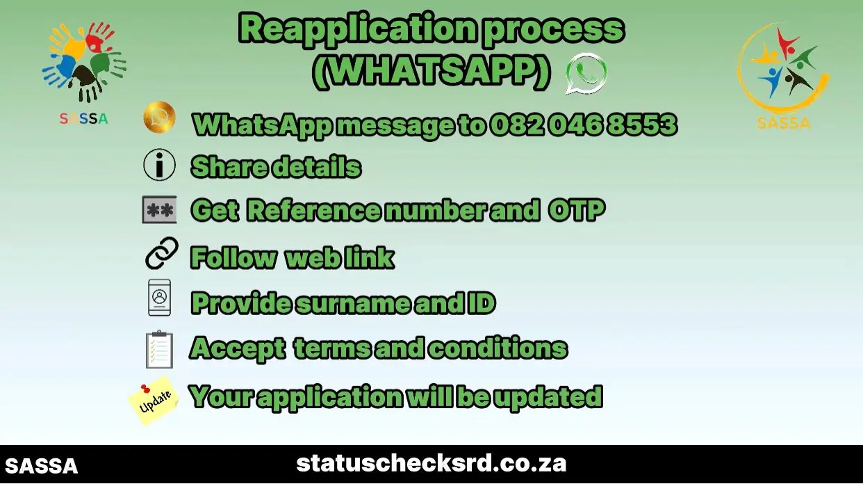 SASSA reapplication SRD process