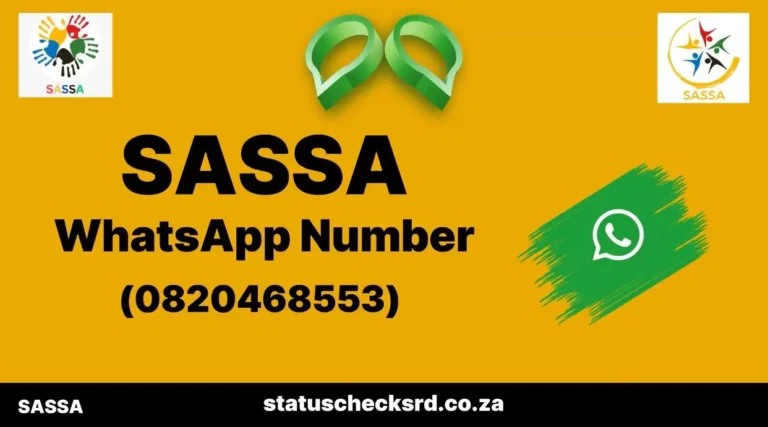 SASSA Whatsapp number SRD grant