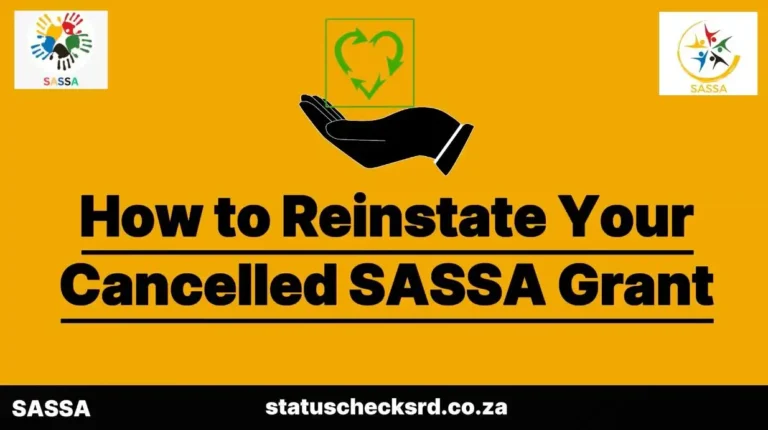 SASSA SRD reinstate procedure