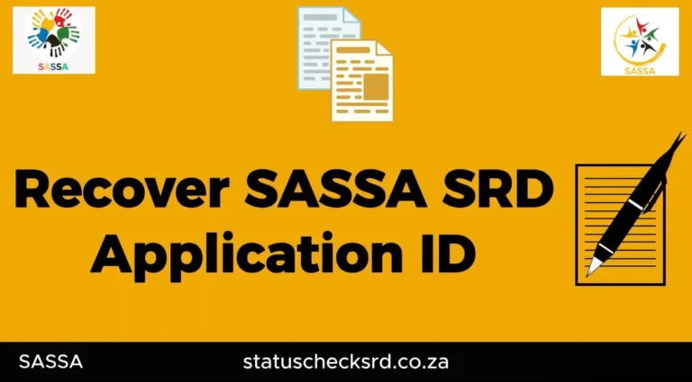 SASSA application ID recover