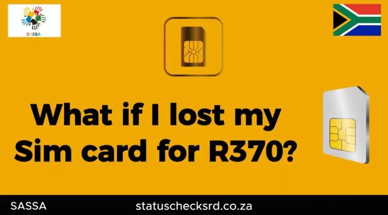 how to swap and steps to take after losing sim card for SASSA