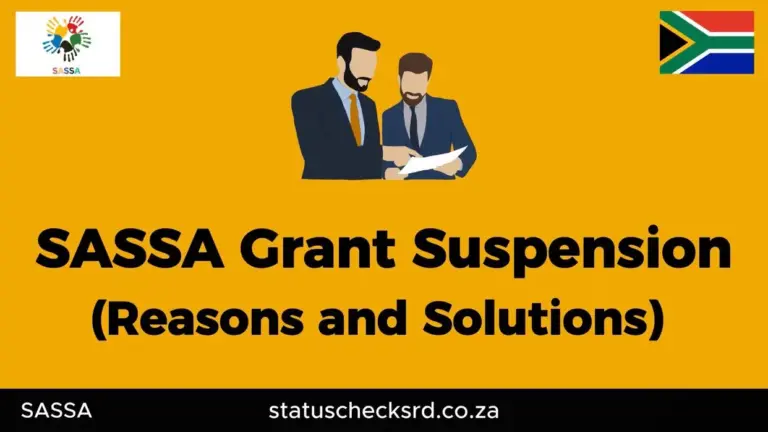 SASSA r370 grant suspension reason and solution